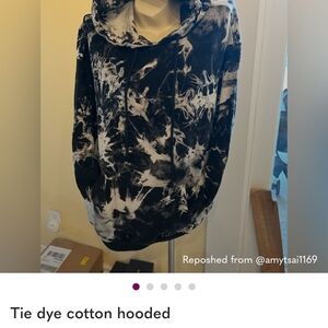 Current Mood Black and White Tie Dye Hoodie